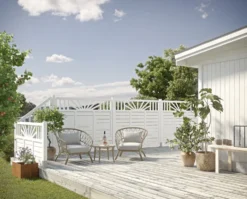 Aitaelementti JABO Rosmarin 3 90x180 cm valkoinen