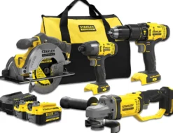 Akkukonesarja Stanley Fatmax V20 SFMCK469M2-QW 4 osaa 18V 2x4,0 Ah akuilla + laukku