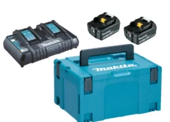 Akkupaketti Makita LXT 18V PowerPack 2x5,0 Ah ja DC18RD + Makpac