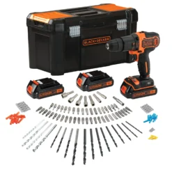 Akkuporakone Black+Decker BDCHD181B3A 18V 3x1,5 Ah akuilla + 120 tarviketta