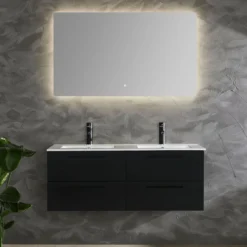 Allaskaappi kaksoisaltaalla Bathlife Lust 1200x480 mm musta