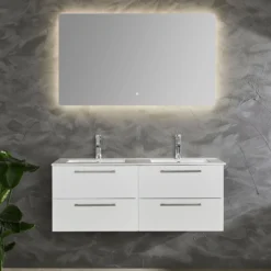 Allaskaappi kaksoisaltaalla Bathlife Lust 1200x480 mm valkoinen