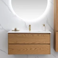 Allaslaatikosto altaalla Bathlife Lättsam 1000 mm tammi