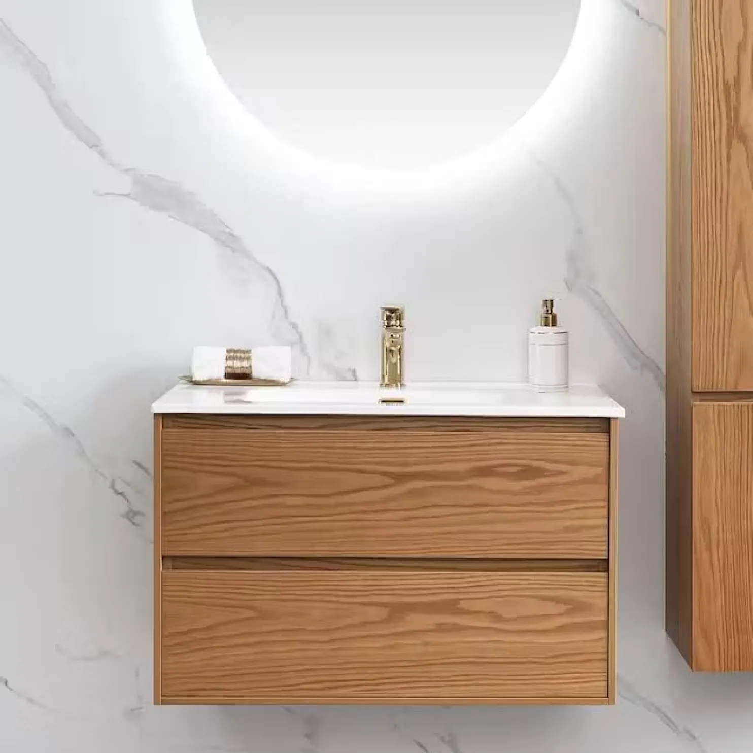 Allaslaatikosto altaalla Bathlife Lättsam 800 mm tammi