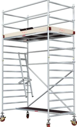Alumiiniteline Tikli Jumbo 9900P, tasokorkeus 3.4m, 250x135cm