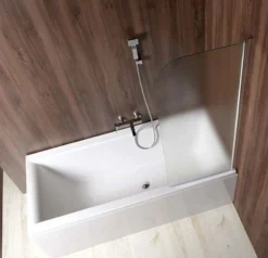 Ammeseinä Interia Vilma 600x1400 mm huurrelasi kiiltävä alumiini oikea