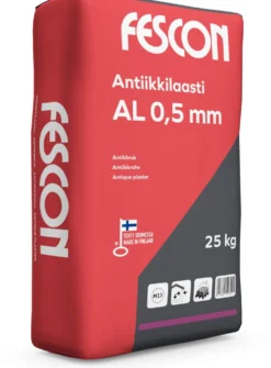 Antiikkilaasti Fescon AL 0,5 mm valkoinen 25 kg