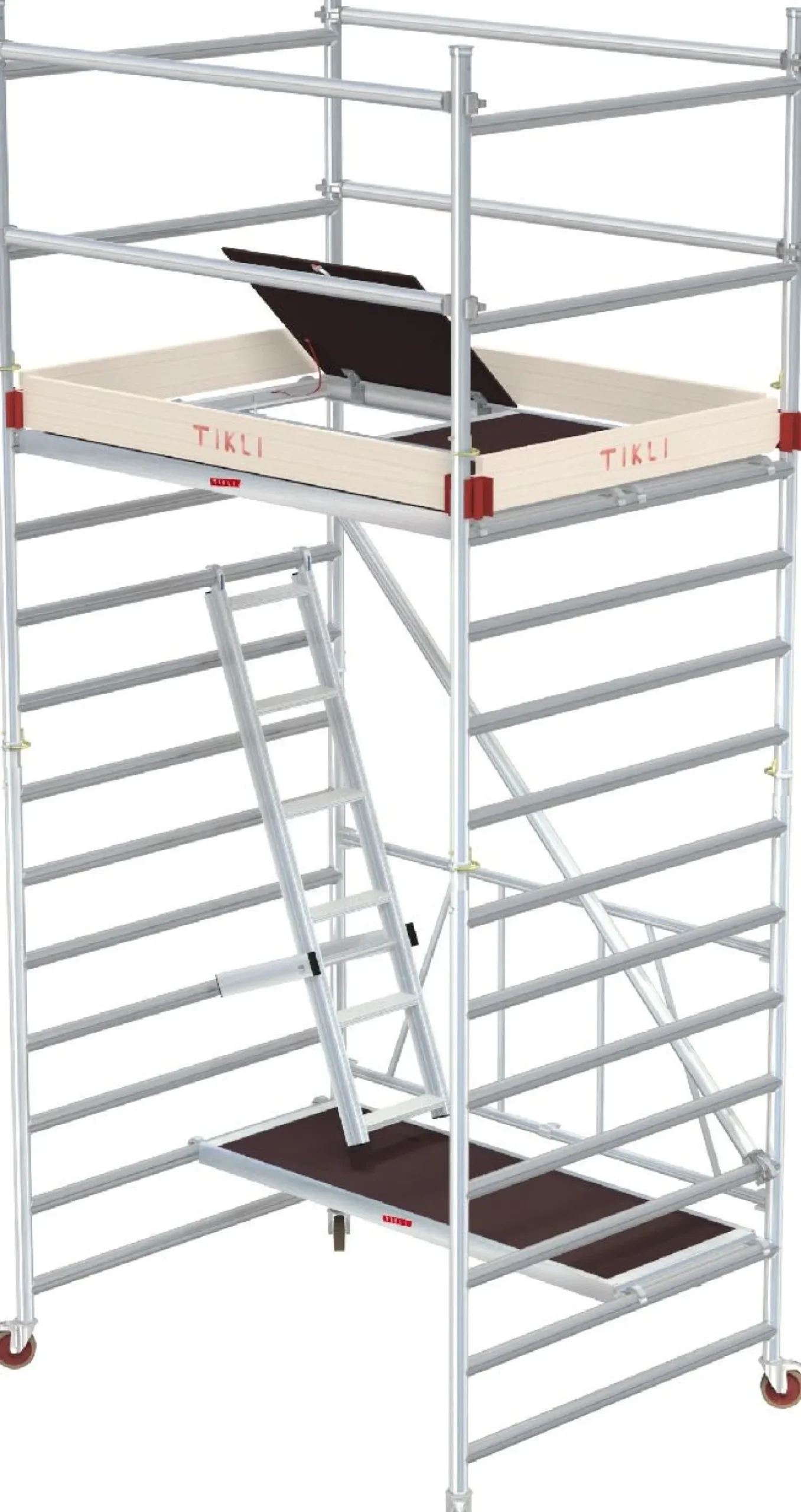Asennusteline Tikli Jumbo 178BK+1+1, 185x135cm, 2.8m tasokorkeus