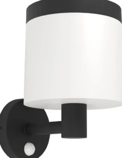 Aurinkokennoseinävalaisin Eglo Pantete, musta/valkoinen