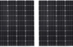 Aurinkopaneelit 2kpl, 100 W, yksikiteinen alumiini ja turvalasi