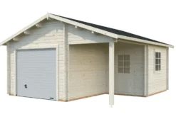Autotalli Palmako Roger nosto-ovella 21,9+5,2 m²