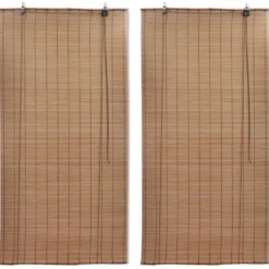 Bambu rullaverhot 2kpl 150 x 220 cm ruskea
