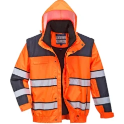 Bombertakki Portwest C466 Hi-Vis 300D oranssi/sininen