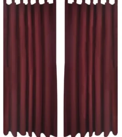 Bordeaux mikro-satiini verhot lenkeillä 2kpl 140 x 225 cm