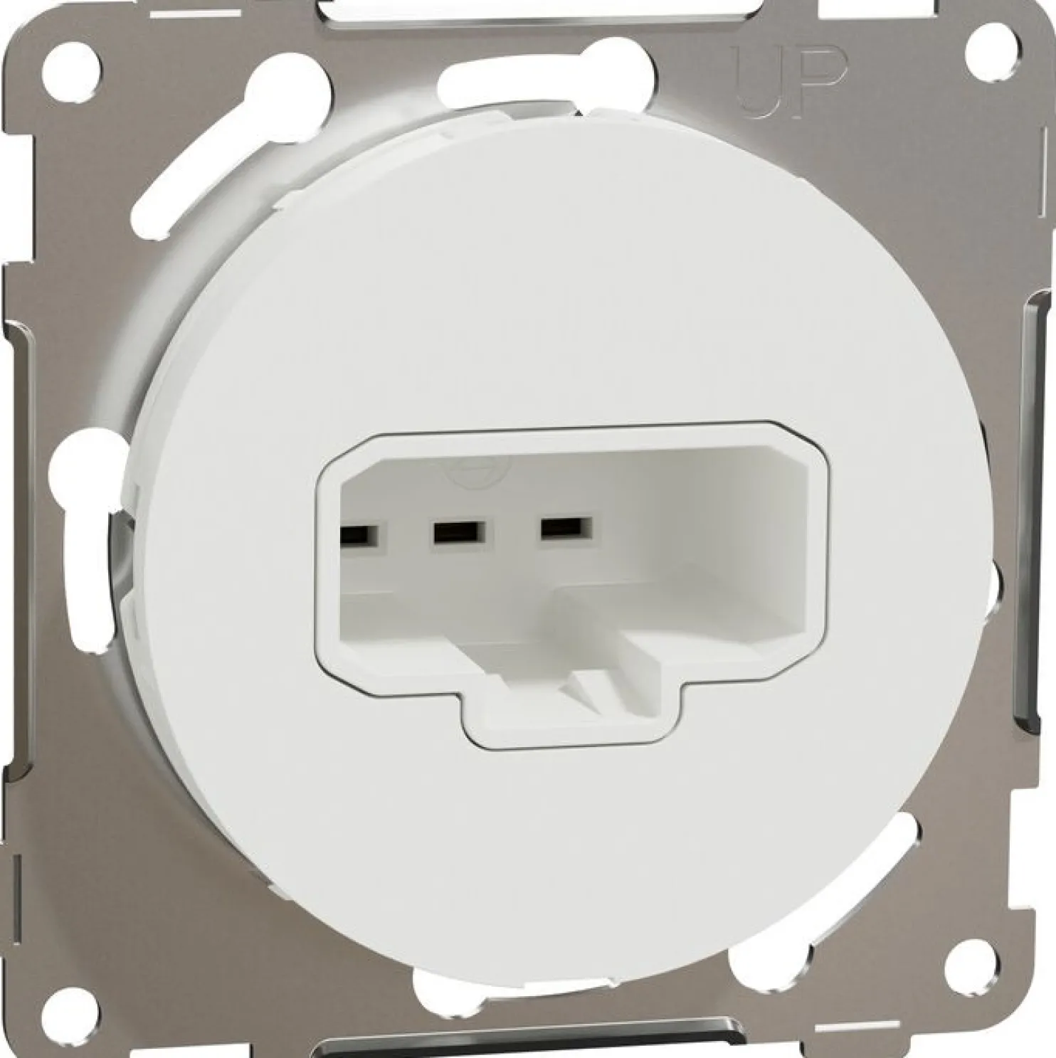 DCL-valaisinpistorasia seinään Schneider Electric ELKO One, IP21, uppoasennus, keskiölevyllä, jousiliitos