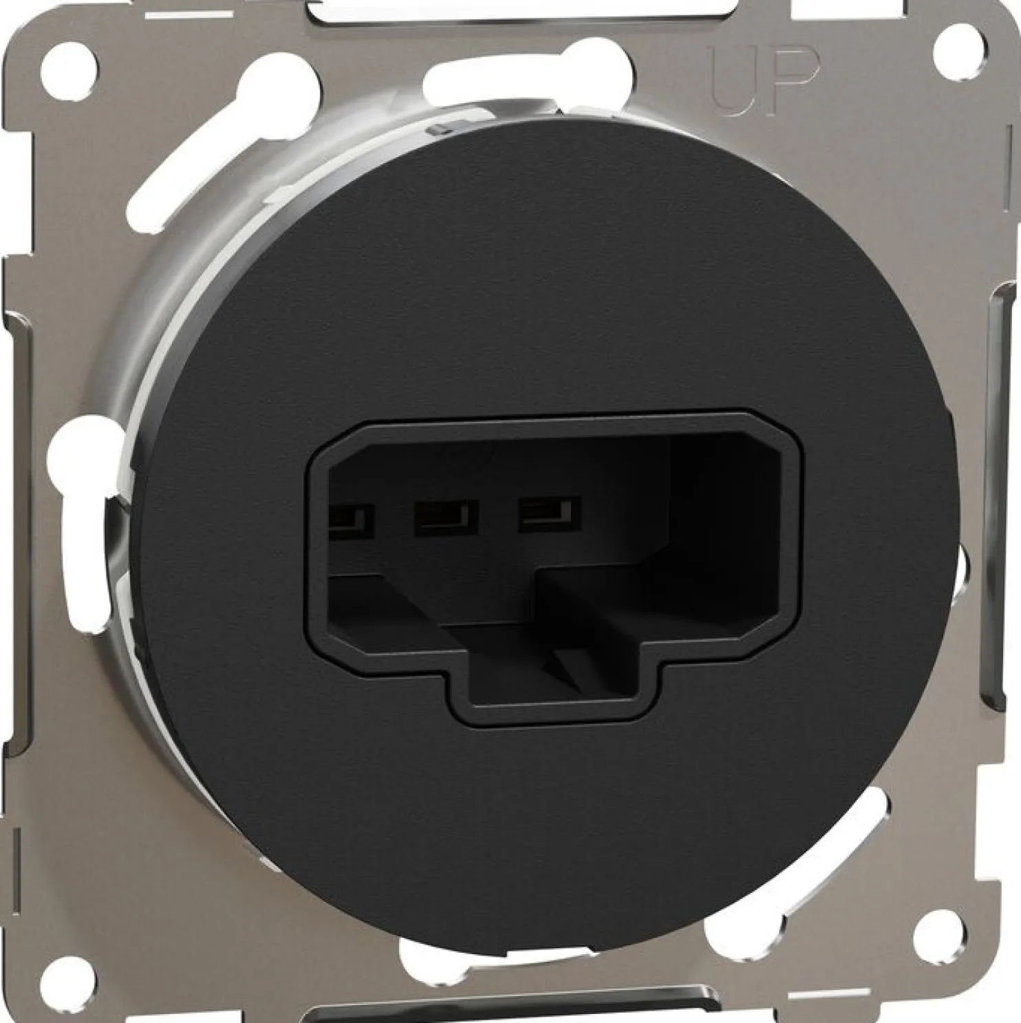 DCL-valaisinpistorasia seinään Schneider Electric ELKO One, IP21, uppoasennus, keskiölevyllä, jousiliitos