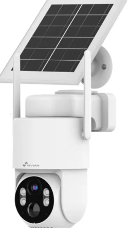 Dome-valvontakamera Celotron Nivian Tuya Smart, akulla ja aurinkokennolla, 4G (LTE) modeemilla + 3 vuoden ilmaisella, rajoittamattomalla internet yhteydellä