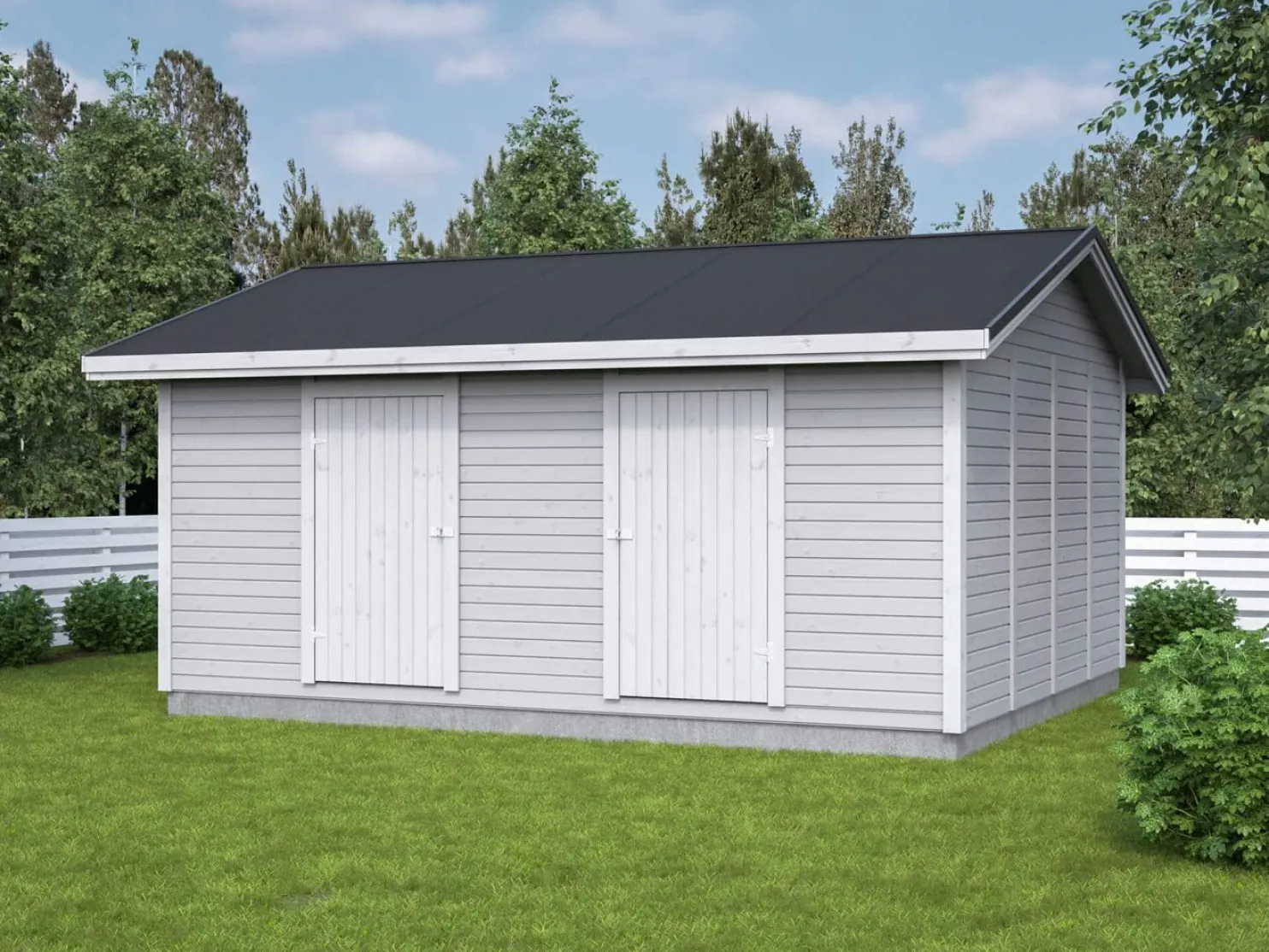 Elementtivarasto Timburg E16 4240x5040 mm 21.36 m² puuvalmis