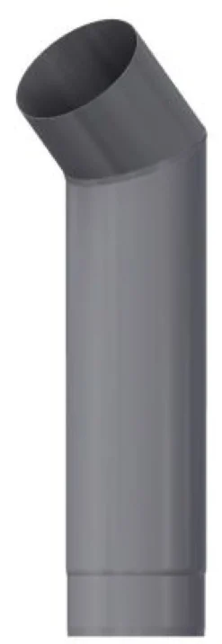 Hormin 45° kulma Schiedel Prima Smooth, pitkä 115mm, musta