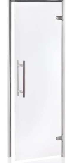Höyrysaunan ovi Andres Glass Light Premium, alumiinikarmi, eri kokoja, eri värejä