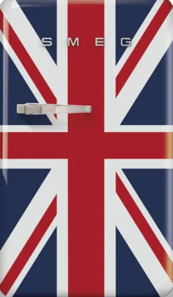 Jääkaappi pakastelokerolla Smeg FAB10RDUJ5, 54.5cm, 105/17 l, Union Jack, oikea