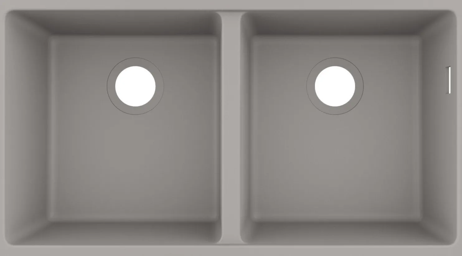 Kaksialtainen Keittiöallas Hansgrohe S51 S510-U770, alta asennettava 370/370 kivitasoon, Silicatec, eri värejä