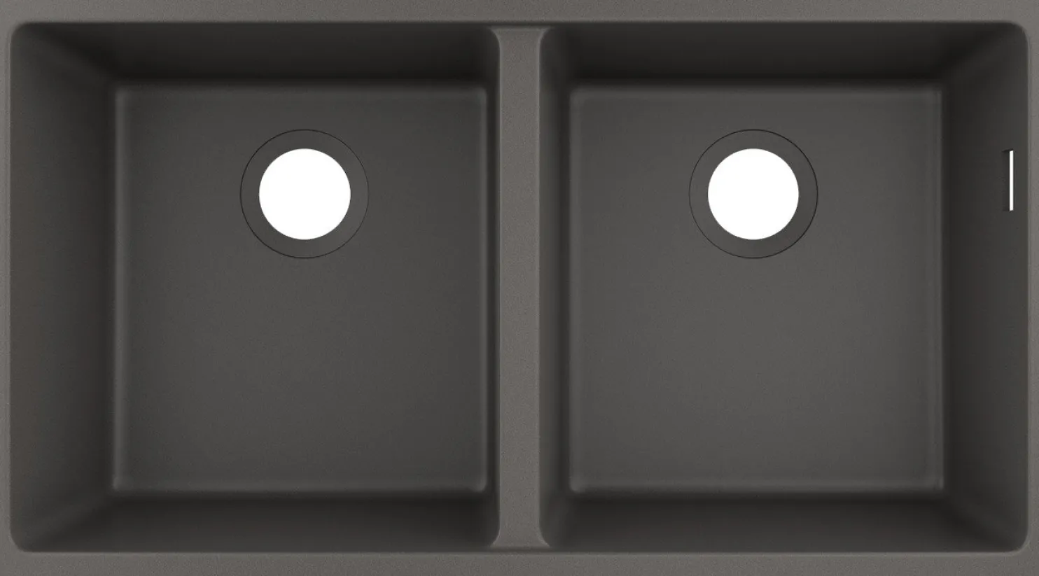 Kaksialtainen Keittiöallas Hansgrohe S51 S510-U770, alta asennettava 370/370 kivitasoon, Silicatec, eri värejä