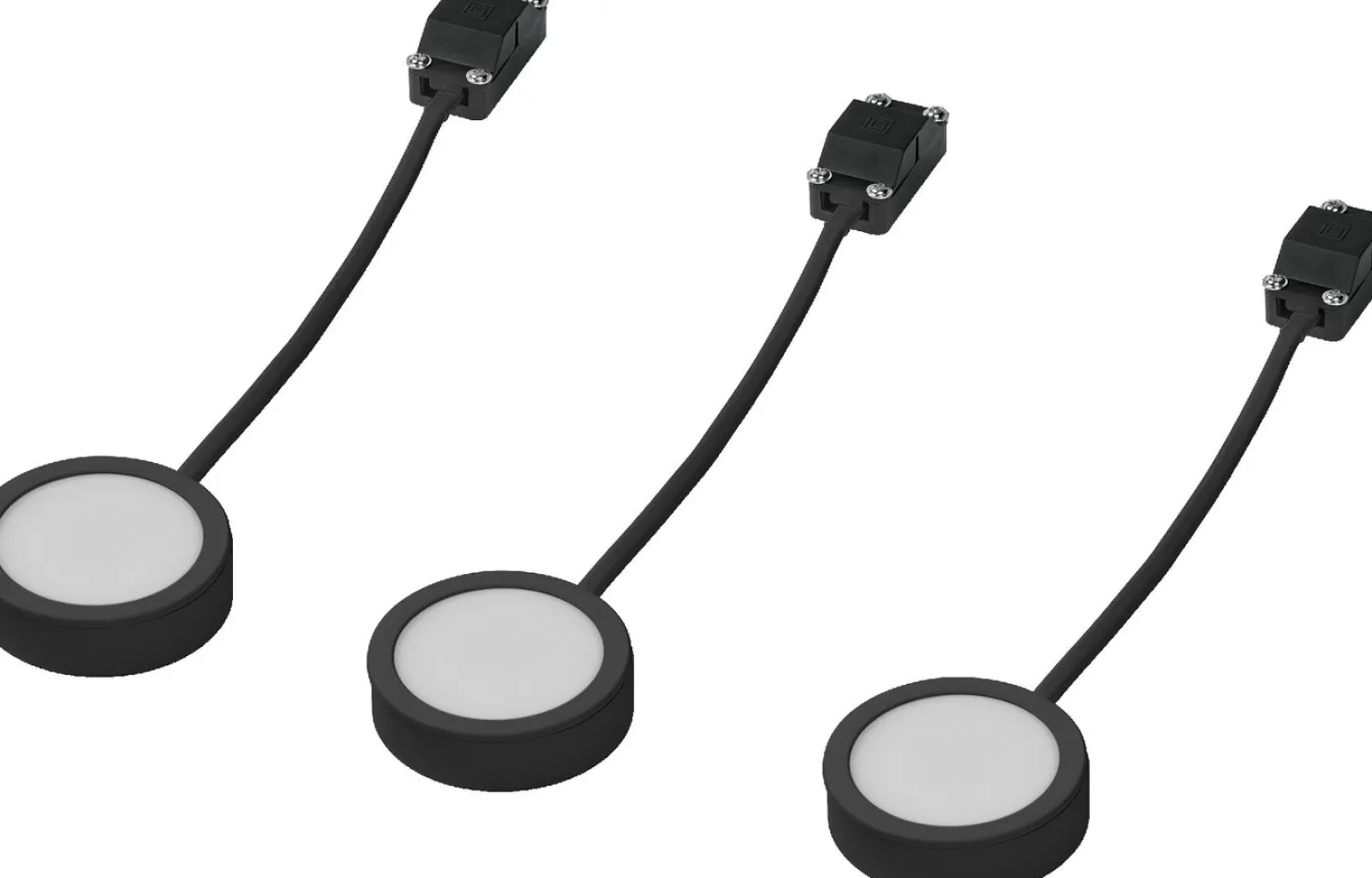 Kalustevalaisin Osram Spot Puck 65mm kaapin alle 3 x 3W 830 3000K