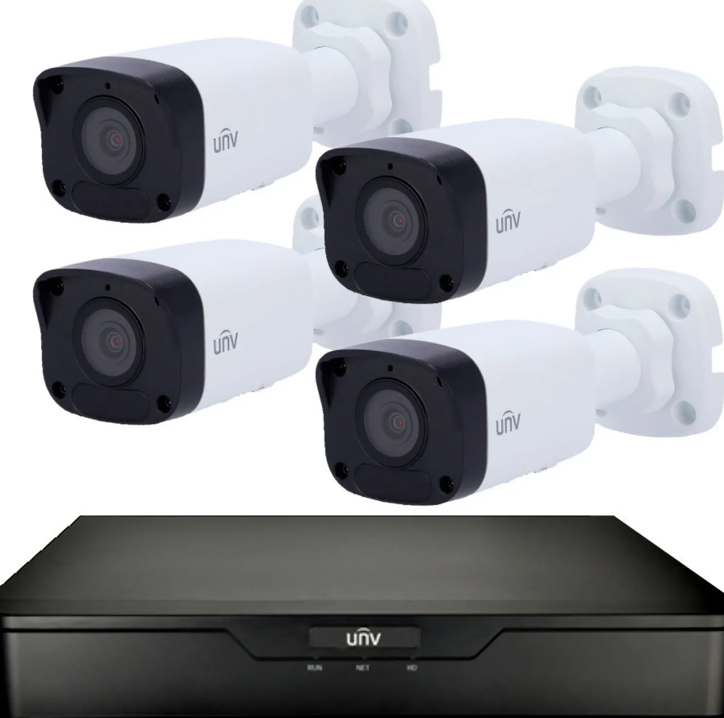 Kameravalvontajärjestelmä Celotron UNV 4K, älykäs tallennin, 8 kanavaa + 2TB kiintolevy + 4kpl keinoälyllä varustetut 8MP/4K kamerat + 4kpl 30m RJ45 kaapelit
