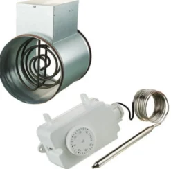 Kanavalämmitin Airsec 160 mm / 1200 W + termostaatti