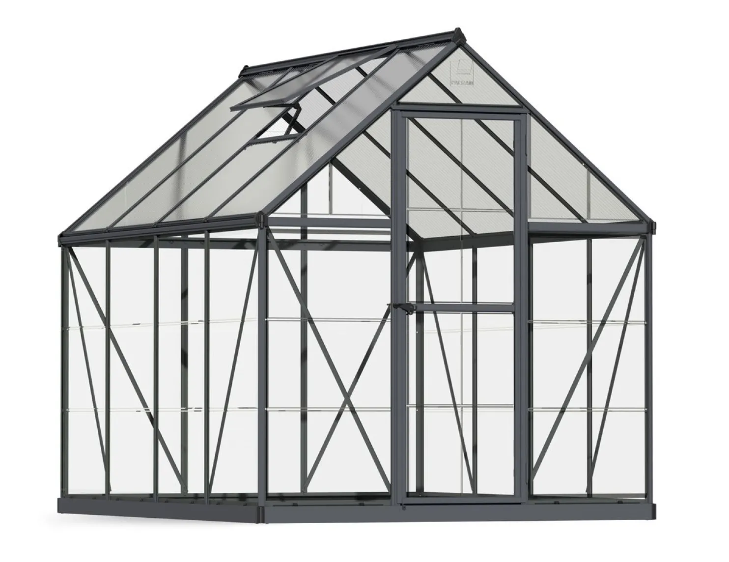 Kasvihuone Palram-Canopia Hybrid 4,6 m² 6x8 ft harmaa
