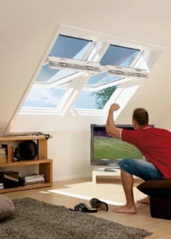 Kattoikkuna Velux TripleProtect käsikäyttöinen lapeikkuna 134 cm x 98 cm