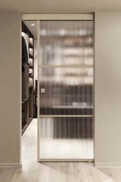 Kattokiinnitteinen liukuovi Hietakari Inne C1T Tokyo, soft closing -mekanismilla, mittatilaus, eri vaihtoehtoja