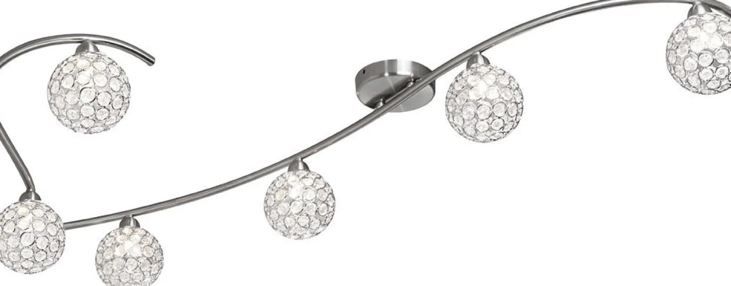 Kattovalaisin Globo Azalea 6x33W 230V IP20 matta nikkeli