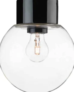 Kattovalaisin Ifö Electric Classic Glob Ø180mm kirkas kupu musta suora IP54