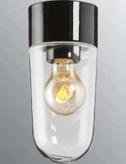 Kattovalaisin Ifö Electric Classic tallikuvulla musta kirkas kupu IP54