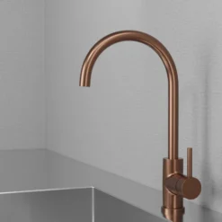 Keittiöhana Scandtap Steel Curve Amber kupari