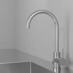 Keittiöhana Scandtap Steel Curve D pesukoneventtiilillä