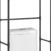 3-kerroksinen säilytyshylly wc-pytyn ylle musta 53x28x169 cm