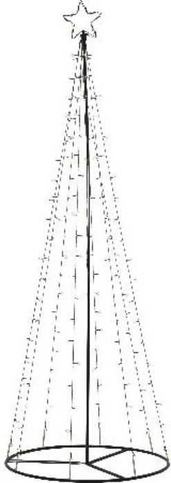 Koristepuu Star Trading LED 210 cm musta