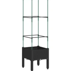 Kukkalaatikko säleiköllä PP, eri värejä ja kokoja (33703)