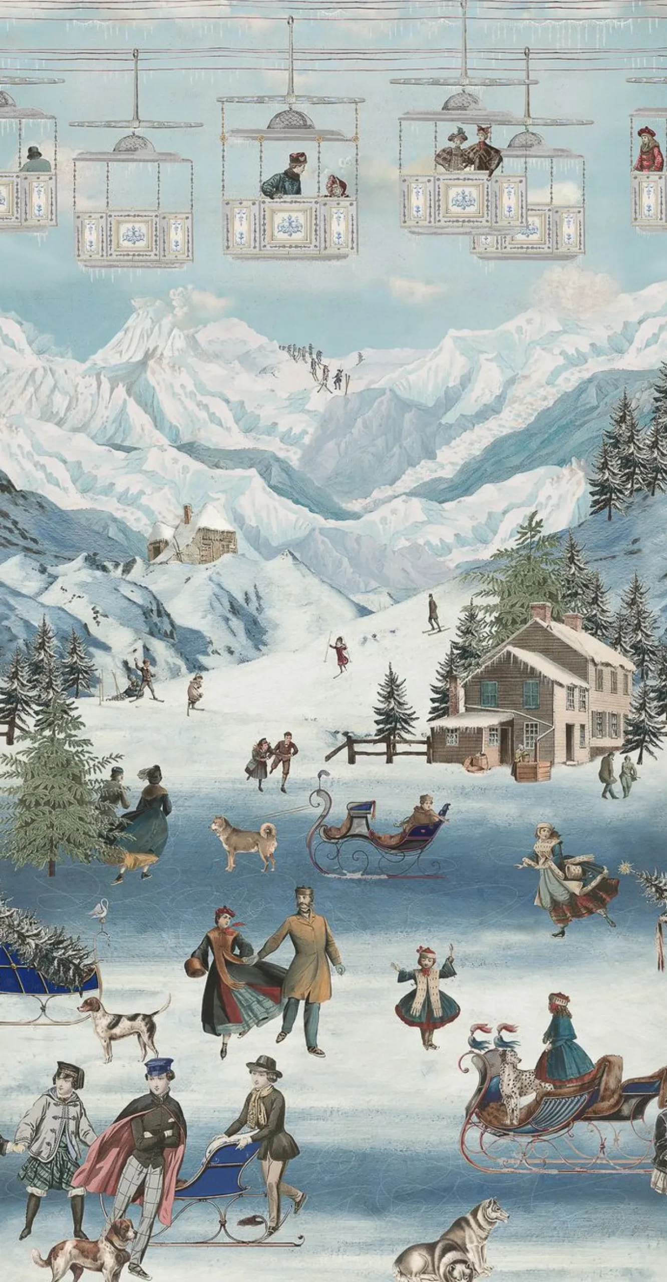 Kuvatapetti MindTheGap Kaprun, 1.56x3m, vaaleansininen, non-woven
