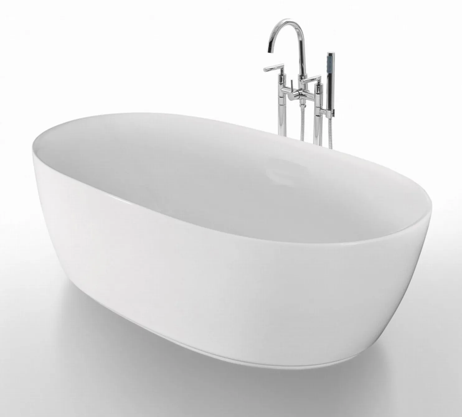 Kylpyamme Bathlife Ideal Oval 1600 mm valkoinen