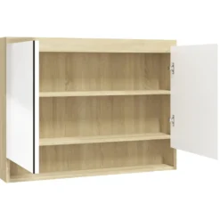 Kylpyhuoneen LED-Peilikaappi 80x15x60 cm MDF, eri värejä (06100)