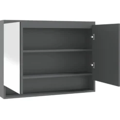 Kylpyhuoneen LED-Peilikaappi 80x15x60 cm MDF, eri värejä (06100)