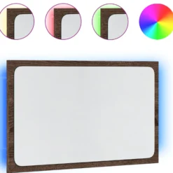 Kylpyhuoneen peili LED-valoilla, koot 60x8,5x37 cm ja 60x8,5x38 cm, eri värejä (07779)