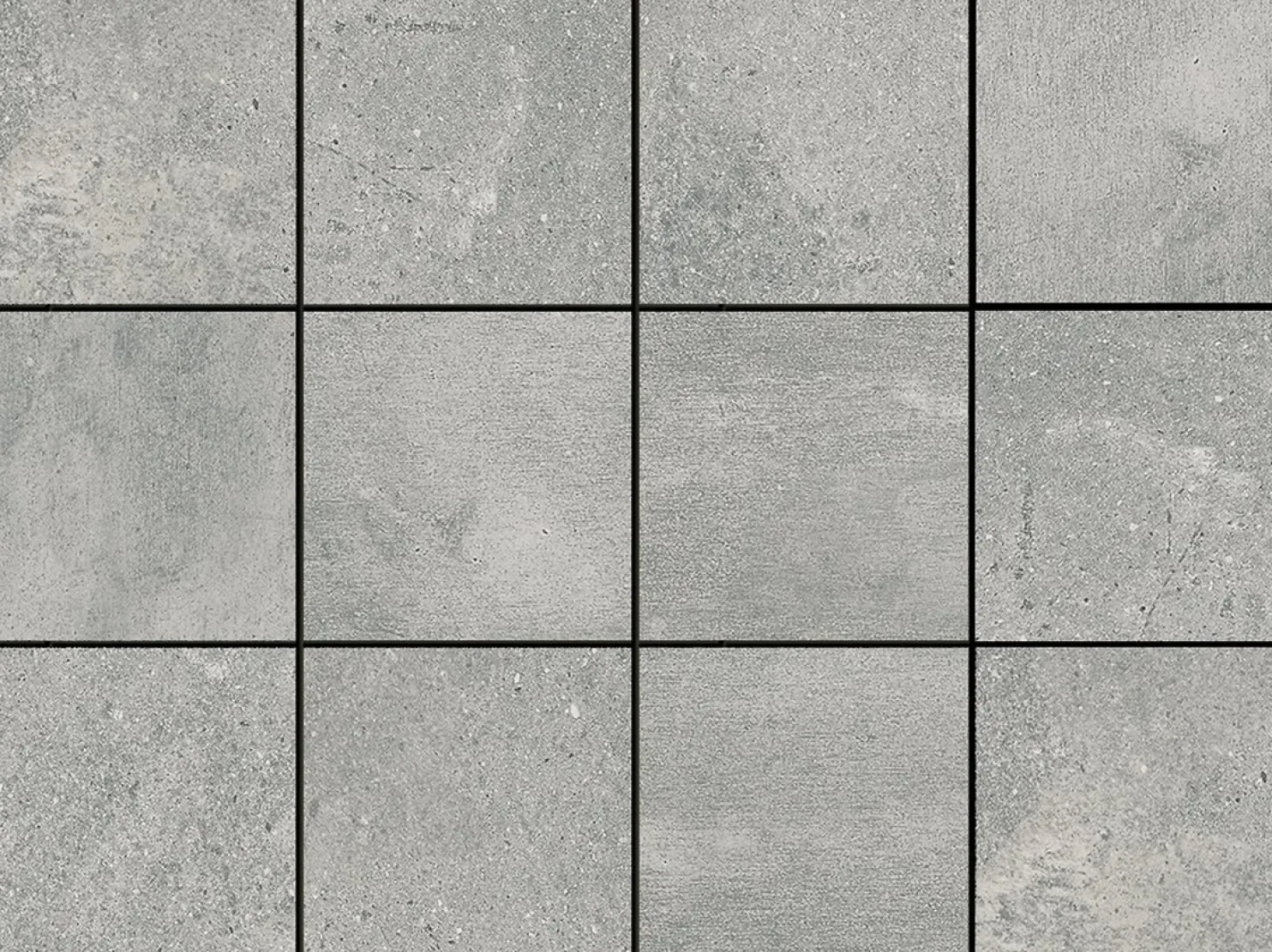 Laatta Laattapiste Collection LPC Nevada Grey, lasitettu klinkkeri, 10X10cm, tasapintainen, matta, liimatäpläarkilla 30X40cm
