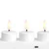 Ladattava LED-tuikkukynttilä Markslöjd Tea 3kpl kaukosäädin USB-C valkoinen