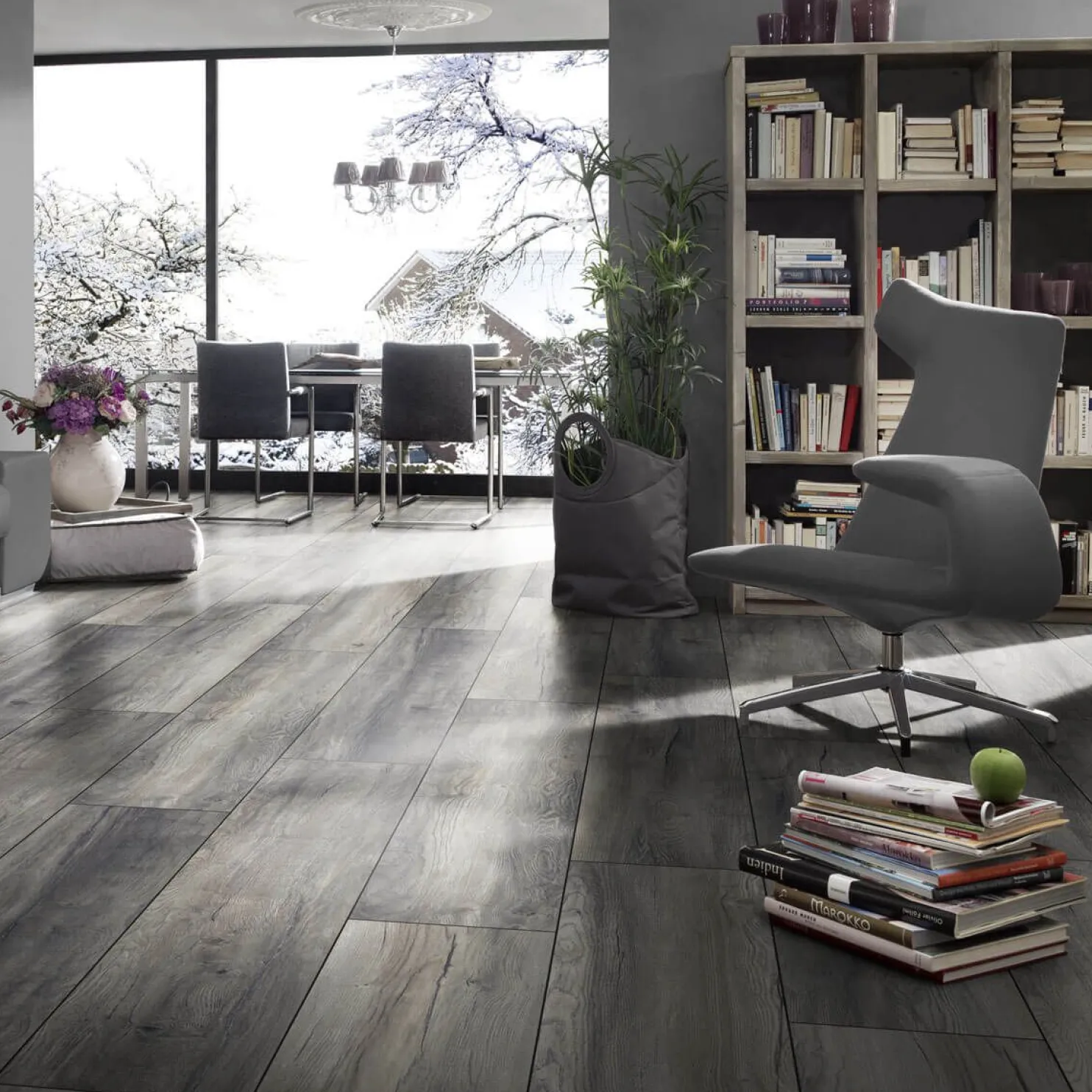 Laminaatti Kronotex Exquisit Plus 3572 Harbour Oak Grey ruskeanharmaa