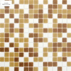 Lasimosaiikki Gils Mix 32,7 x 32,7 seinä-/lattialaatta beige